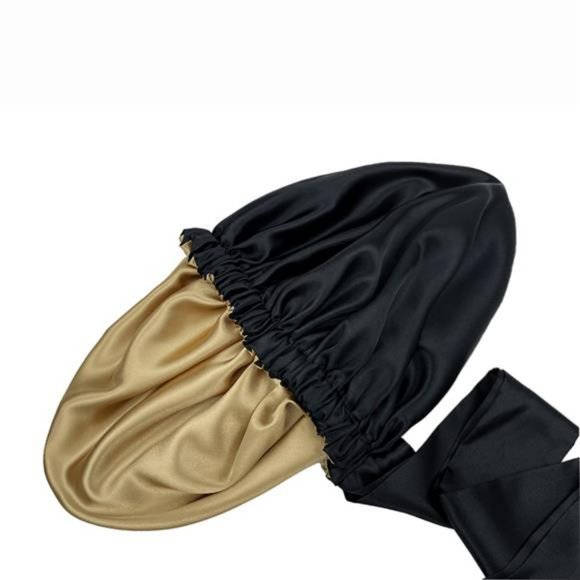 💥New Large Satin Bonnet Women Silk Night Sleeping Cap 💥 NWT - Picture 5 of 6